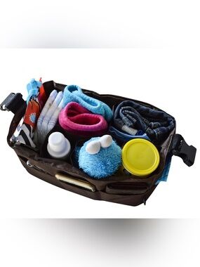 MommyDaddy & Me Black Diaper Bag Organizer Insert NWT Stroller Caddy